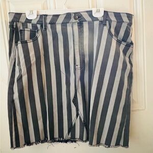 White Birch striped mini skirt